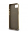 Guess Grained Triangle MagSafe case for iPhone 16e - brown