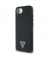 Guess Grained Triangle MagSafe case for iPhone 16e - black