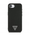 Guess Grained Triangle MagSafe case for iPhone 16e - black
