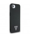 Guess Grained Triangle MagSafe case for iPhone 16e - black