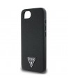 Guess Grained Triangle MagSafe case for iPhone 16e - black