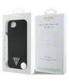 Guess Grained Triangle MagSafe case for iPhone 16e - black