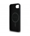 Guess Silicone Script Metal Logo MagSafe iPhone 16e Case - Black