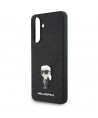 Karl Lagerfeld Fixed Glitter Ikonik Logo Metal Pin Case for Samsung Galaxy A36 - Black