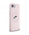 Karl Lagerfeld Silicone Karl&Choupette Heads MagSafe iPhone 16e Case - Pink