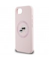 Karl Lagerfeld Silicone Karl&Choupette Heads MagSafe iPhone 16e Case - Pink