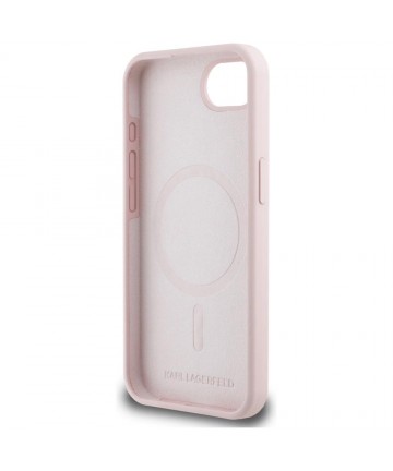 Karl Lagerfeld Silicone Karl&Choupette Heads MagSafe iPhone 16e Case - Pink