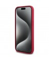 Karl Lagerfeld Silicone Karl&Choupette Heads Ring MagSafe iPhone 15 Case - Red