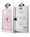 Karl Lagerfeld Silicone Karl&Choupette MagSafe iPhone 11 Case - Pink