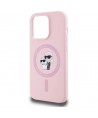 Karl Lagerfeld Silicone Karl&Choupette MagSafe Case for iPhone 14 Pro Max - Pink