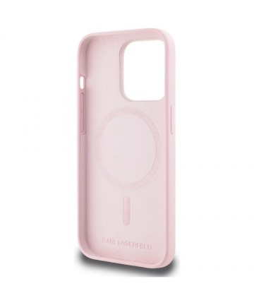 Karl Lagerfeld Silicone Karl&Choupette MagSafe Case for iPhone 14 Pro Max - Pink