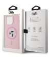 Karl Lagerfeld Silicone Karl&Choupette MagSafe Case for iPhone 14 Pro Max - Pink