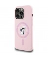 Karl Lagerfeld Silicone Karl&Choupette MagSafe iPhone 14 Pro Case - Pink
