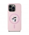 Karl Lagerfeld Silicone Karl&Choupette MagSafe iPhone 14 Pro Case - Pink