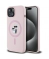 Karl Lagerfeld Silicone Karl&Choupette MagSafe iPhone 15 Plus Case - Pink