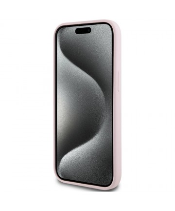 Karl Lagerfeld Silicone Karl&Choupette MagSafe iPhone 15 Plus Case - Pink