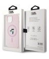 Karl Lagerfeld Silicone Karl&Choupette MagSafe iPhone 15 Case - Pink