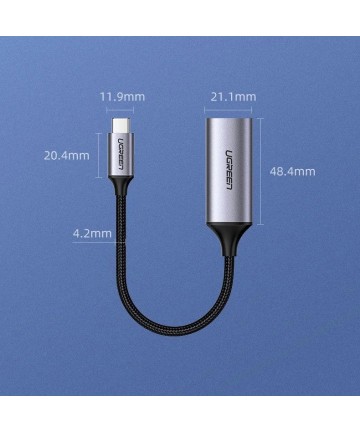 Ugreen USB Type C - HDMI 2.0 4K@60 Hz Thunderbolt 3 adapter for MacBook / PC gray (70444)