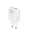 GaN Dudao A30EU 30W USB-A / USB-C Wall Charger - White