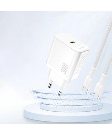 Dudao A27P 30W PD GaN USB-C Wall Charger - White