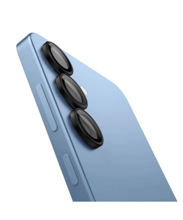 Spigen Optik Pro GLAS.TR EZ FIT 2-pack Camera Cover for Samsung Galaxy S25 - Black