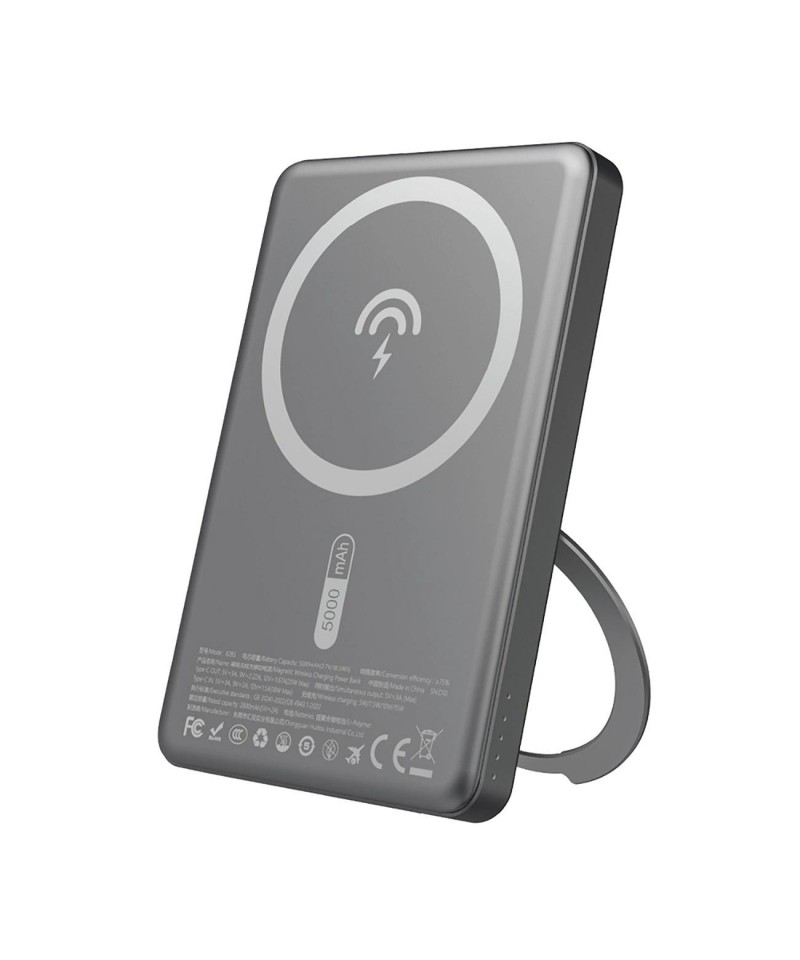 Dudao K28S 20W PD 5000mAh Powerbank with MagSafe and Stand - Gray