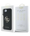 Guess PU Grained 4G Metal Logo case for iPhone 16e - black