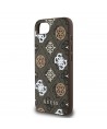 Guess PU 4G Peony case with MagSafe for iPhone 16e - brown