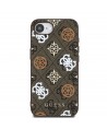 Guess PU 4G Peony case with MagSafe for iPhone 16e - brown
