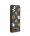 Guess PU 4G Peony case with MagSafe for iPhone 16e - brown