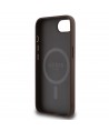 Guess PU 4G Peony case with MagSafe for iPhone 16e - brown