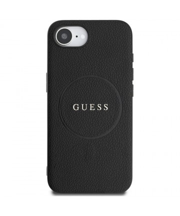 Guess PU Grained Classic Logo case with MagSafe for iPhone 16e - black