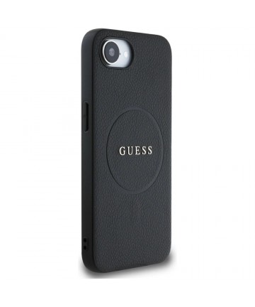 Guess PU Grained Classic Logo case with MagSafe for iPhone 16e - black