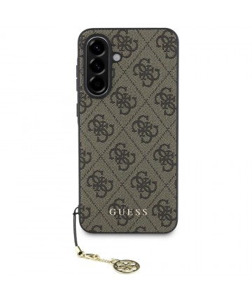 Guess 4G Charms Collection Case for Samsung Galaxy A36 Brown
