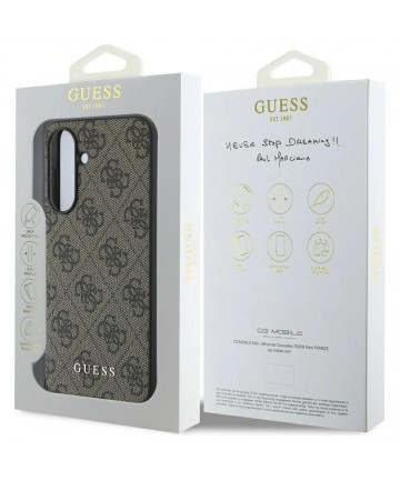 Guess 4G Charms Collection Case for Samsung Galaxy A36 Brown