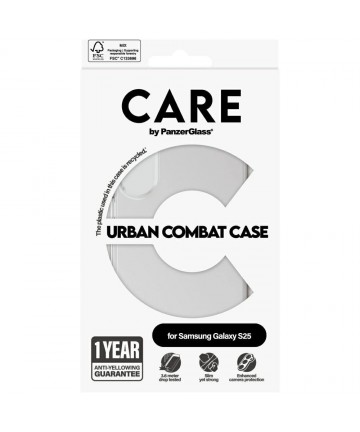 CARE by PanzerGlass Flagship Urban Combat Case for Samsung Galaxy S25 - Transparent