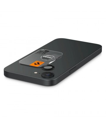 Spigen Optik Pro GLAS.TR "Ez Fit" Camera Cover 2-pack for iPhone 16e / 17e - Black