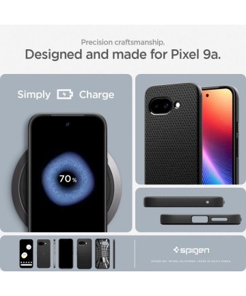 Spigen Liquid Air Case for Google Pixel 9A - Matte Black