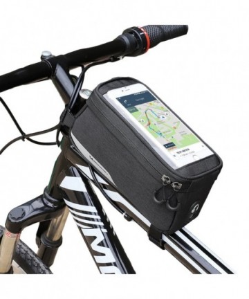 Wozinsky Bike Front Storage Bag Bicycle Frame Phone 6,5 inch max 1L black (WBB6BK)