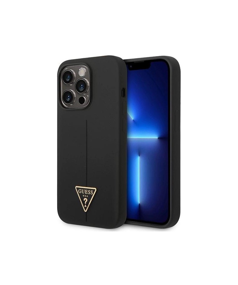 Guess GUHCP14LSLTGK iPhone 14 Pro 6.1" black/black hardcase Silicone Triangle