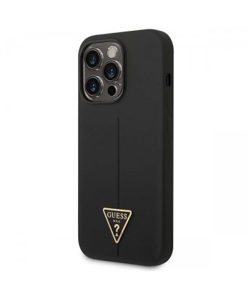 Guess GUHCP14LSLTGK iPhone 14 Pro 6.1" black/black hardcase Silicone Triangle