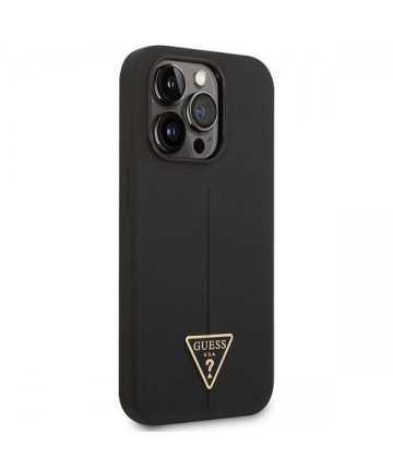 Guess GUHCP14XSLTGK iPhone 14 Pro Max 6.7" black/black hardcase Silicone Triangle