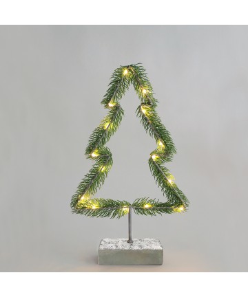 Χριστουγεννιάτικο Δέντρο Μεταλλικό IP20 Μπαταρίας 25x7x40cm X09151108 Aca