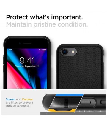 Spigen Liquid Air Case for iPhone 7 / 8 / SE 2020 / SE 2022 - Black