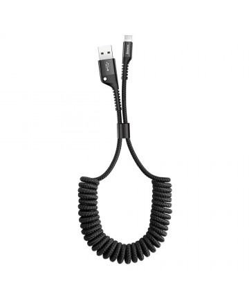 Baseus Fish Eye Spring Data Cable spring cable USB Lightning 1M 2A black (CALSR-01)