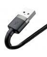 Baseus Cafule USB-A / Lightning 2.4A QC 3.0 cable 0.5 m - black-gray