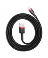 Baseus Cafule USB-A / Lightning 2.4A QC 3.0 cable 1 m - black and red
