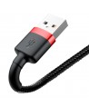 Baseus Cafule USB-A / Lightning 1.5A QC 3.0 cable 2 m - black and red