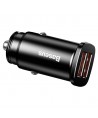 Baseus Square smart car charger 2x USB QC3.0 Quick Charge 3.0 SCP AFC 30W black (CCALL-DS01)