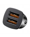 Baseus Square smart car charger 2x USB QC3.0 Quick Charge 3.0 SCP AFC 30W black (CCALL-DS01)